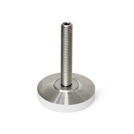 GN 6311.6 Stainless Steel Leveling Feet, with or without Plastic / Rubber Cap Type: G - With plastic cap, gliding