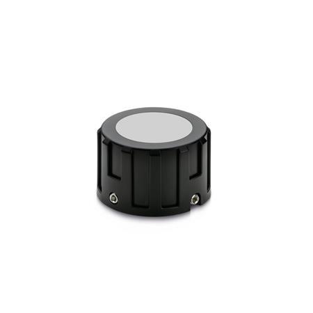 EN 957.1 Plastic Control Knobs, for Digital Position Indicators Type: N - Without lettering
Color of the cover cap: DGR - Gray, RAL 7035, matte finish