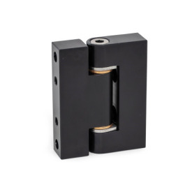 GN 7580 Aluminum Precision Hinges, Bronze Bearing Bushings, Used as Joint Finish: ALS - Anodized finish, black<br />Inner leaf type: C - Radial fastening with cylindrical recess<br />Outer leaf type: C - Radial fastening with cylindrical recess