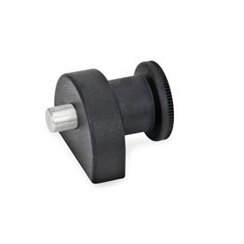 GN 412 Zinc Die-Cast Indexing Plungers, Lock-Out and Non Lock-Out, with Mounting Flange Type: B - Non lock-out<br />Identification no.: 2 - Mounting from the back