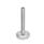 GN 31 Inch Thread, Stainless Steel Leveling Feet, Tapped Socket or Threaded Stud Type, with Rubber Pad Type (Base): B2 - Matte shot-blasted finish, rubber pad inlay, white
Version (Stud / Socket): U - Without nut, internal hex at the top, wrench flat at the bottom