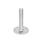 GN 41 Metric Thread, Stainless Steel Leveling Feet, Tapped Socket or Threaded Stud Type Type (Base): B0 - Without rubber pad / cap, with 2 mounting holes
Version (Stud / Socket): T - Without nut, wrench flat at the bottom