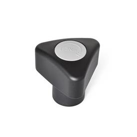EN 5344 Technopolymer Plastic Torque Limiting Triangular Knobs, with Steel Tapped Insert 