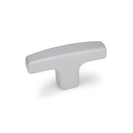 GN 563.2 Aluminum T-Handles, Tapped or Blind Bore Type Finish: SR - Silver, RAL 9006, textured finish