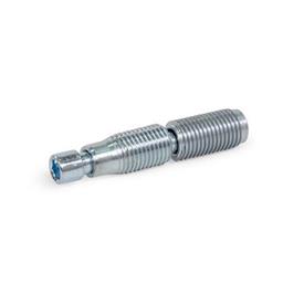 GN 23b Steel Automatic Connectors, for Aluminum Profiles (b-Modular System), End Face Connection Size: 10L