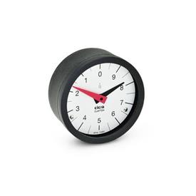 EN 000.8 Technopolymer Plastic Position Indicators, Gravity Drive with Analog Display Type: L - Numbers increasing counter-clockwise