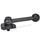 GN 918.1 Steel Clamping Cam Units, Upward Clamping, with Threaded Bolt Type: GV - With ball lever, straight (serrations)
Clamping direction: R - By clockwise rotation (drawn version)