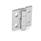 GN 235 Stainless Steel Hinges, Adjustable Material: NI - Stainless steel
Type: DH - With through holes and vertical slots
Finish: GS - Matte shot-blasted finish