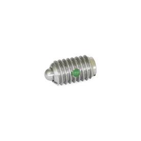  SPSNL Stainless Steel Spring Plungers, with Stainless Steel Nose Pin, with Slot 