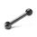 DIN 6337 Steel Ball Levers, Tapped or Plain Bore Type Type: L - Angled lever with plain bore