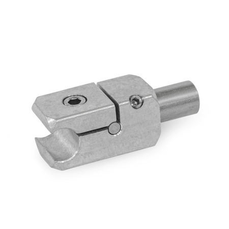 GN 476.2 Aluminum Rail T-Mounting Clamps, Splittable Type: W - With stud
Finish: MT - Matte, tumbled finish