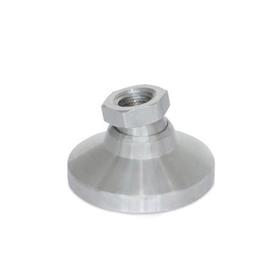  LPSO Inch Thread, &quot;Level-It&quot;™ Leveling Mounts, Stainless Steel Tapped Socket Type Type: B1 - Stainless steel base