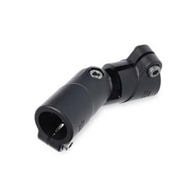 EN 286.9 Plastic Swivel Clamp Connector Joints Color: SW - Black, RAL 9005, matte finish