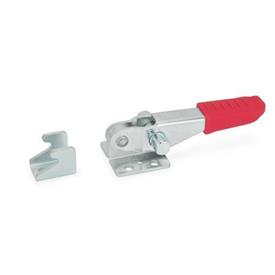 GN 851 Steel Horizontal Latch Type Toggle Clamps, with Horizontal Mounting Base Type: T - Without U-bolt latch, with catch