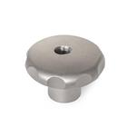 Stainless Steel AISI 303 Quick Release Star Knobs, with Tapped Through Bore
