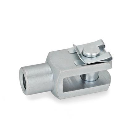 GN 751 Metric Size, Steel Clevis Fork Joint, With Circlip Or Snap-on ...