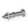 GN 818 Stainless Steel AISI 316 Indexing Plungers, Lock-Out Type: CKN - With stainless steel knob, with lock nut