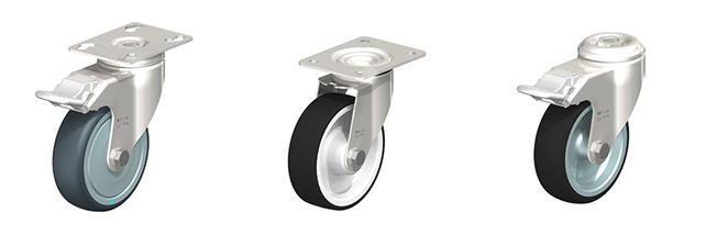 Richelieu - 7/8 D Appliance Casters Fixed with Threaded Stem Zinc White