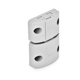 EN 449 Mécanismes de verrouillage de porte à vis d'étrier en Plastique technopolymère Type: A - Fermeture à déclic sans poignée étrier<br />Couleur: LG - Gris, finition mate