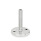 GN 23 Inch Thread, Stainless Steel Leveling Feet, Tapped Socket or Threaded Stud Type, with Turned Base, with Mounting Holes Type (Base): D1 - Fine turned, with rubber pad inlay, black
Version (Stud / Socket): U - Without nut, internal hex at the top, wrench flat at the bottom