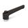 WN 303.2 Plastic Adjustable Levers, Tapped Type, with Zinc Plated Steel Components, with Push Button Lever color: SW - Black, RAL 9005, textured finish
Push button color: S - Black, RAL 9005