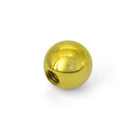 BK Steel or Brass Ball Knobs, Tapped Type Material: MS - Brass