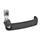 GN 115.7 Steel Cam Latches, with Cabinet "U" Handle, Operation with Socket Key Type: DK - With triangular spindle
Color: SW - Black, RAL 9005, textured finish