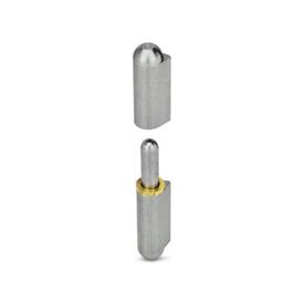 GN 128 Steel Lift-Off Hinges, Weldable Type: ST - With fixed steel pin