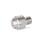 GN 709.15 Almohadillas de sujeción de acero inoxidable, con vástago roscado Tipo: RH - Cara de contacto dentada, con bola metálica dura