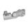 GN 288 Aluminium, noix de serrage articulées, à alésage rond Type: S - Réglage sans encoche
Finition: BL - Finition blanc, Finition grenaillée mate