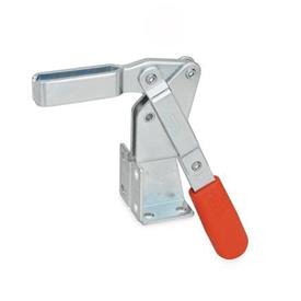 GN 812 Steel Vertical Acting Toggle Clamps, with Dual Flanged Mounting Base Type: AV - U-bar version, with two flanged washers