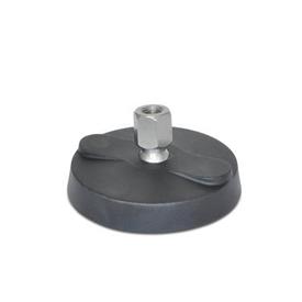 WN 9100.1 Stainless Steel &quot;NY-LEV®&quot; Leveling Mounts, Plastic Base, Tapped Socket Type, without Mounting Holes 