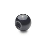 Plastic Ball Knobs, Tapped Hole or Tapped Insert Type