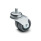 EN 22870 Steel Light Duty Casters, Rubber Wheel Tread, Polypropylene Wheel Core, Double Wheel Version Bearing type: G - Friction bearing
Bracket type: G - Swivel bracket with threaded stud
Coding: D - Double wheel version