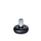 GN 30 Steel Sheet Metal Leveling Feet, Tapped Socket or Threaded Stud Type, with Rubber Pad Type (Base): A5 - Steel, black powder coated,  rubber pad inlay, black
Version (Stud / Socket): X - External hex, tapped socket type