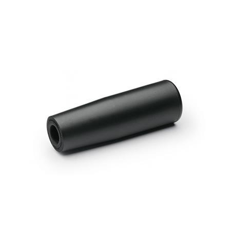 EN 519.2 Plastic Cylindrical Handles Color: SW - Black, RAL 9005, matte finish