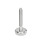 GN 31 Metric Thread, Stainless Steel Leveling Feet, Tapped Socket or Threaded Stud Type, with Rubber Pad Type (Base): C4 - Polished, rubber pad vulcanized, white
Version (Stud / Socket): V - Without nut, external hex at the top, wrench flat at the bottom