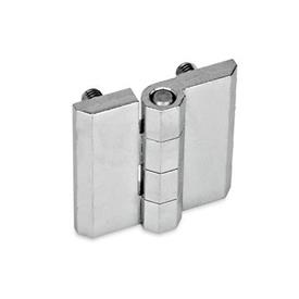 GN 237 Zinc Die-Cast or Aluminum Hinges, with Countersunk Bores or Threaded Studs Material: ZD - Zinc die-cast<br />Type: C - 2x2 threaded studs<br />Finish: CR - Chrome plated