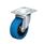 L-POEV Steel Medium Duty Rubber Wheel Swivel Casters, with Plate Mounting Type: R-SB - Roller bearing with blue wheel