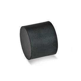 GN 452 Rubber Vibration / Shock Absorption Mounts, Cylindrical Type, with Stainless Steel Components Type: E - With tapped hole