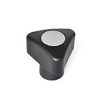 Technopolymer Plastic Torque Limiting Triangular Knobs, with Steel Tapped Insert