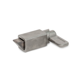 GN 724.1 Doigts d'indexage à came en acier / inox, avec goupille chanfreinée, soudable Type: A2 - Chanfrein, bas<br />Matériau: NI - Moulage de précision inox