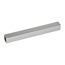 GN 480.1 Aluminum Square Tubes, for Mounting Clamps Type: OS - Without scale