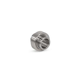 GN 753.2 Stainless Steel Mounting Accessories, for Guide Rollers GN 753.1 / GN 753 Type: AB - Bushing, two-sided centering