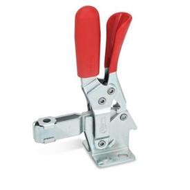 GN 810.3 Steel Vertical Acting Toggle Clamps, with Safety Hook, with Horizontal Mounting Base Type: AL - U-bar version, with two flanged washers