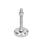 GN 31 Metric Thread, Stainless Steel Leveling Feet, Tapped Socket or Threaded Stud Type, with Rubber Pad Type (Base): C4 - Polished, rubber pad vulcanized, white
Version (Stud / Socket): SK - With nut, external hex at the bottom