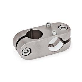 GN 131.1 Inox, noix de serrage orthogonales pour système d'actionneur linéaire simple 