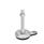 GN 33 Metric Thread, Stainless Steel Leveling Feet, Tapped Socket or Threaded Stud Type, with Rubber Pad and Mounting Flange Type (Base): B1 - Matte shot-blasted finish, rubber pad inlay, black
Version (Stud / Socket): SK - With nut, external hex at the bottom