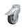 LWGX-TPA Rodajas giratorias de nylon plastificado sintético WAVE, con ruedas de caucho termoplástico y ajuste con agujero para perno, componentes de acero inoxidable Type: G-FI - Cojinete liso con freno «stop-fix»