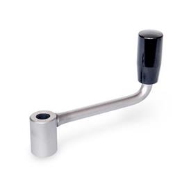 GN 369.5 Stainless Steel Commercial Crank Handles, with Revolving Handle, with Through Bore Type: A - Without slot